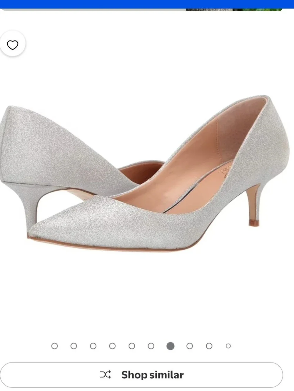 Jewel Badgley Mischka Royalty Pointed Toe Kitten Heels Size 7 NWT